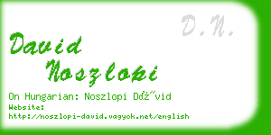 david noszlopi business card